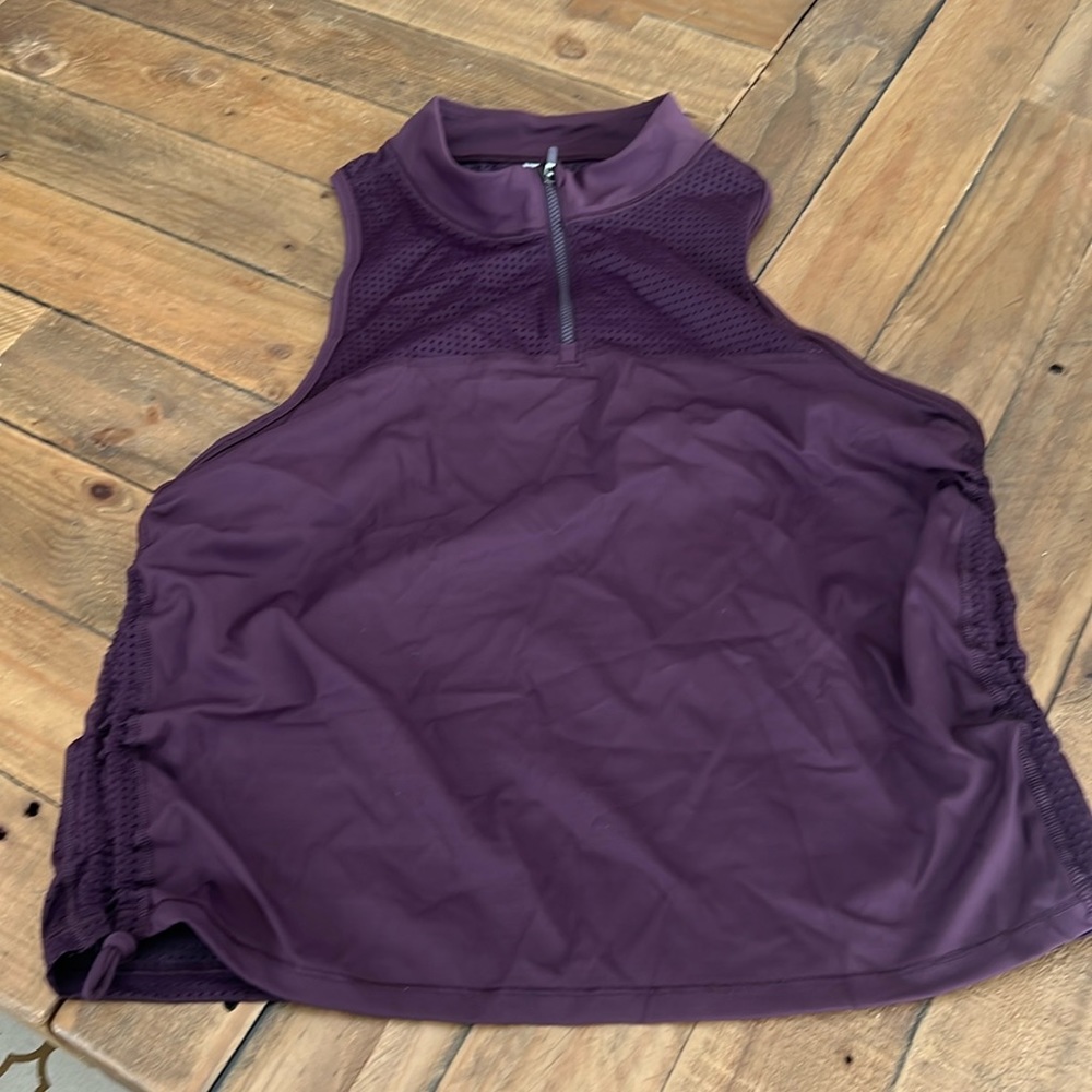 Athleta | Tank plum color Size M Mesh back and front top.